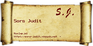 Sors Judit névjegykártya